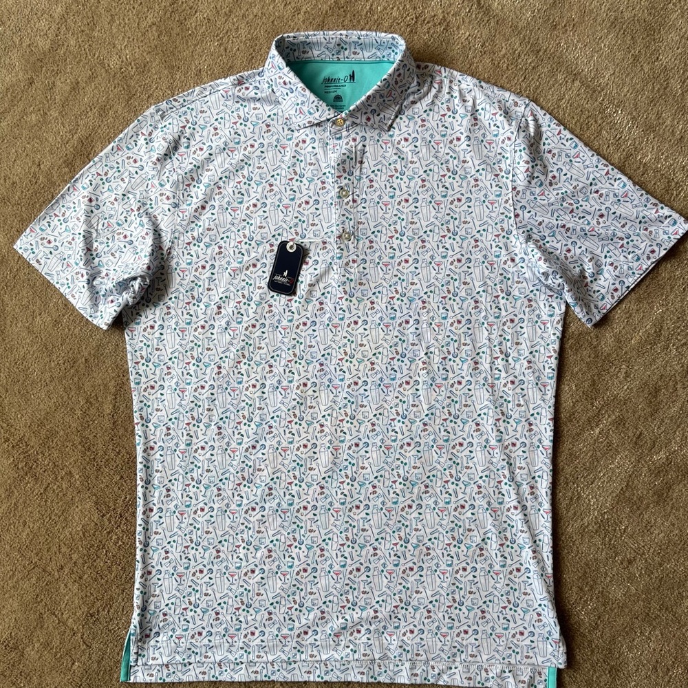 NWT Johnnie-O Performance Polo - cocktail print